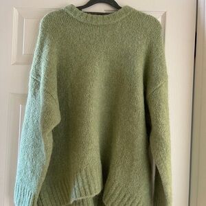 Edikted Olive Green Crew Neck Sweater